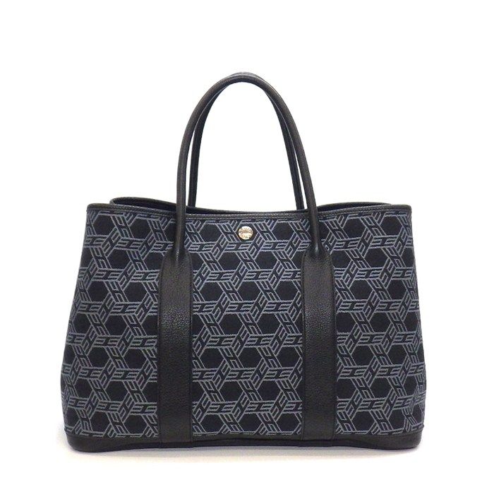 Hermes Tote Garden Party PM Navy Towarso Ash Buffalo Skipper