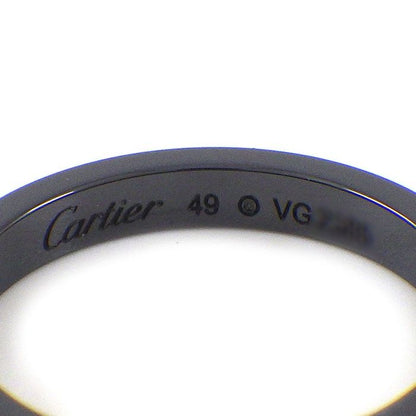 Cartier Ring Love Sleeve Diamond Black Ceramic 18K White Gold 49