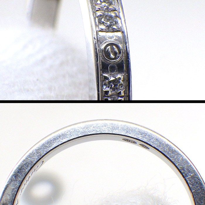 Cartier Ring Love Sleeve Diamond Black Ceramic 18K White Gold 49