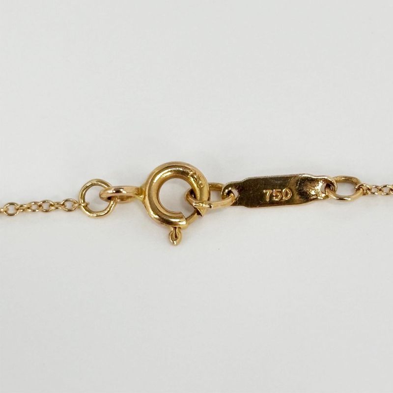 Tiffany & Co Necklace Bow Ribbon Mini Pendant 750 18k Rose Gold