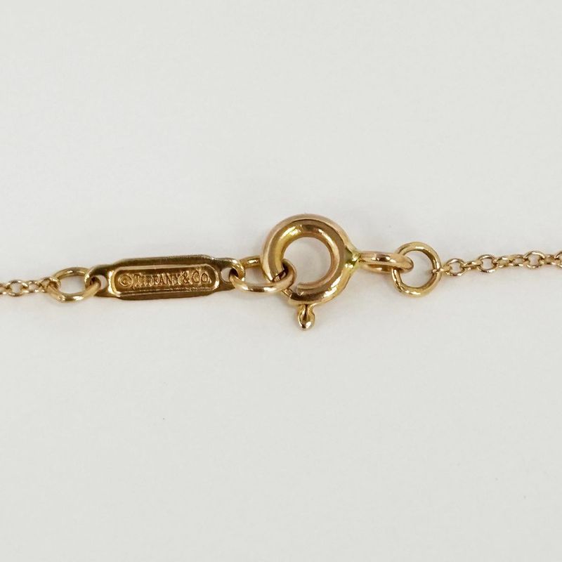 Tiffany & Co Necklace Bow Ribbon Mini Pendant 750 18k Rose Gold