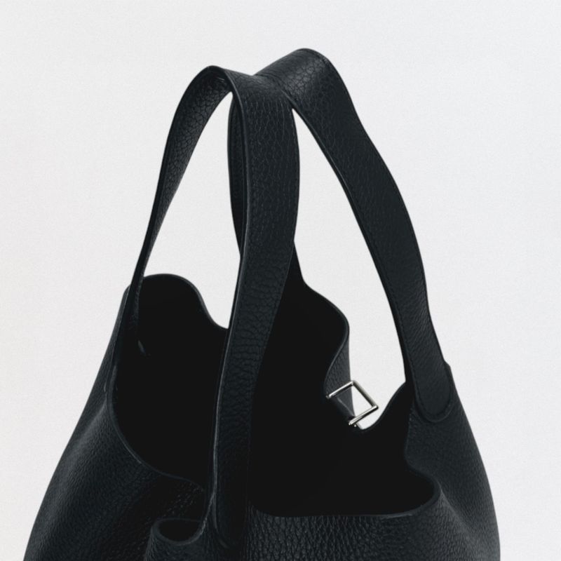 Hermes Picotin Lock MM 22 Tote Noir Black
