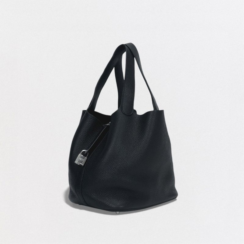 Hermes Picotin Lock MM 22 Tote Noir Black