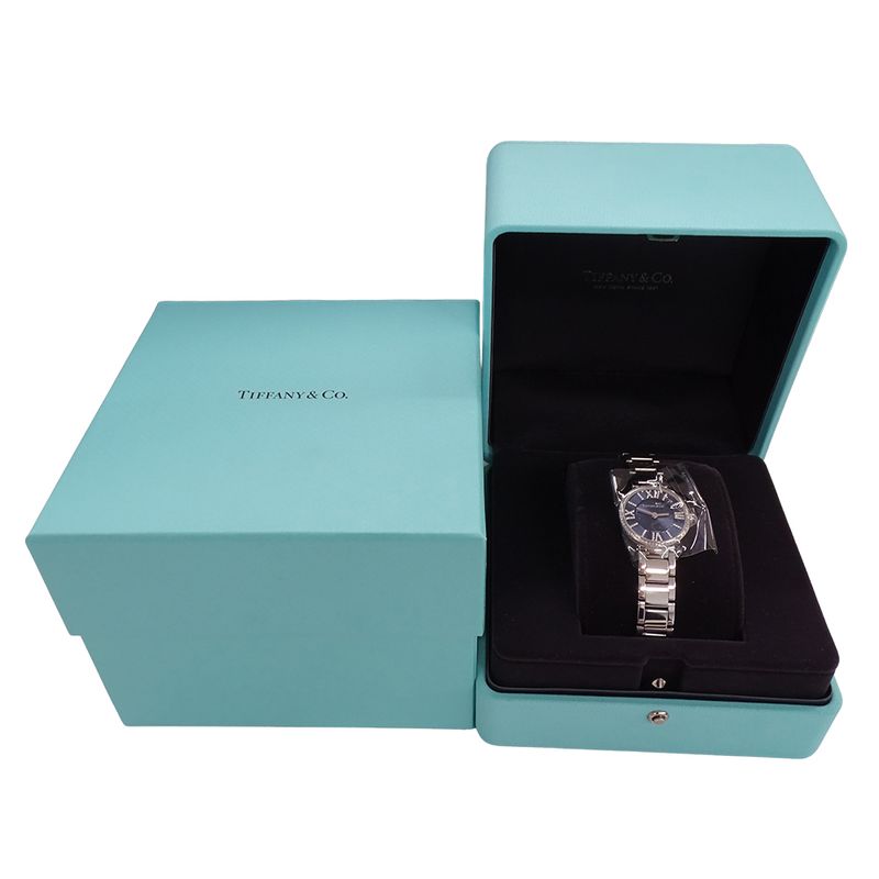Tiffany & Co Watch Atlas Diamond Quartz Navy Dial