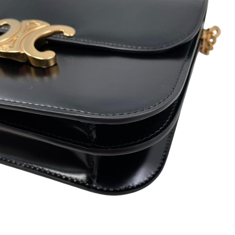 Celine Shoulder Bag Carre Calfskin Triomphe Chain