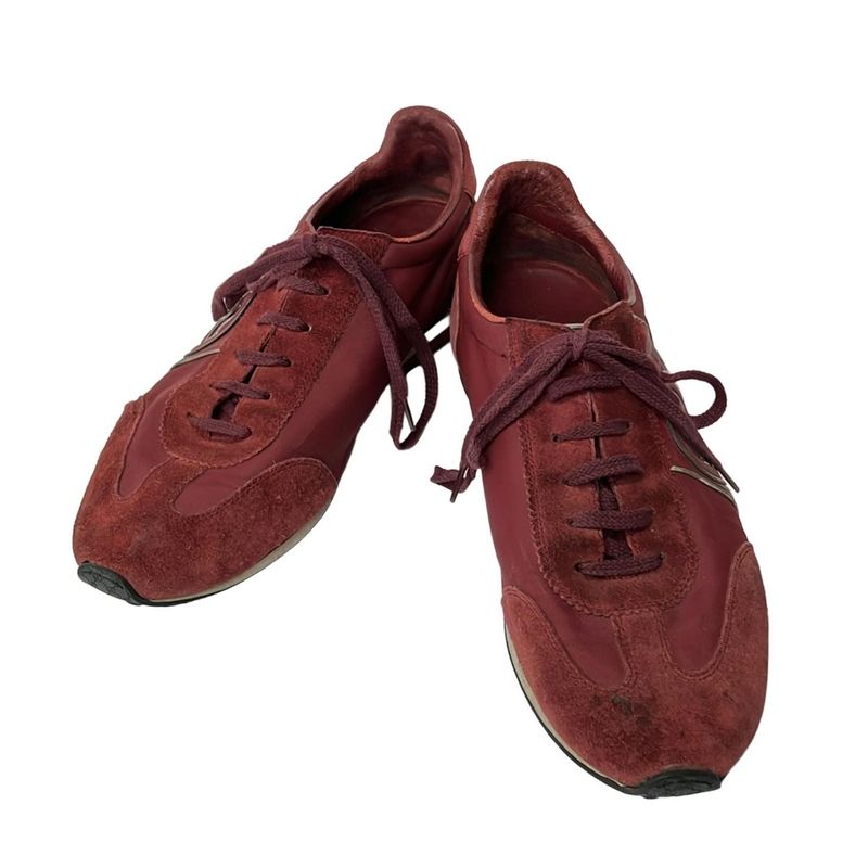 Gucci Sneakers 7.5 Gold Bordeaux