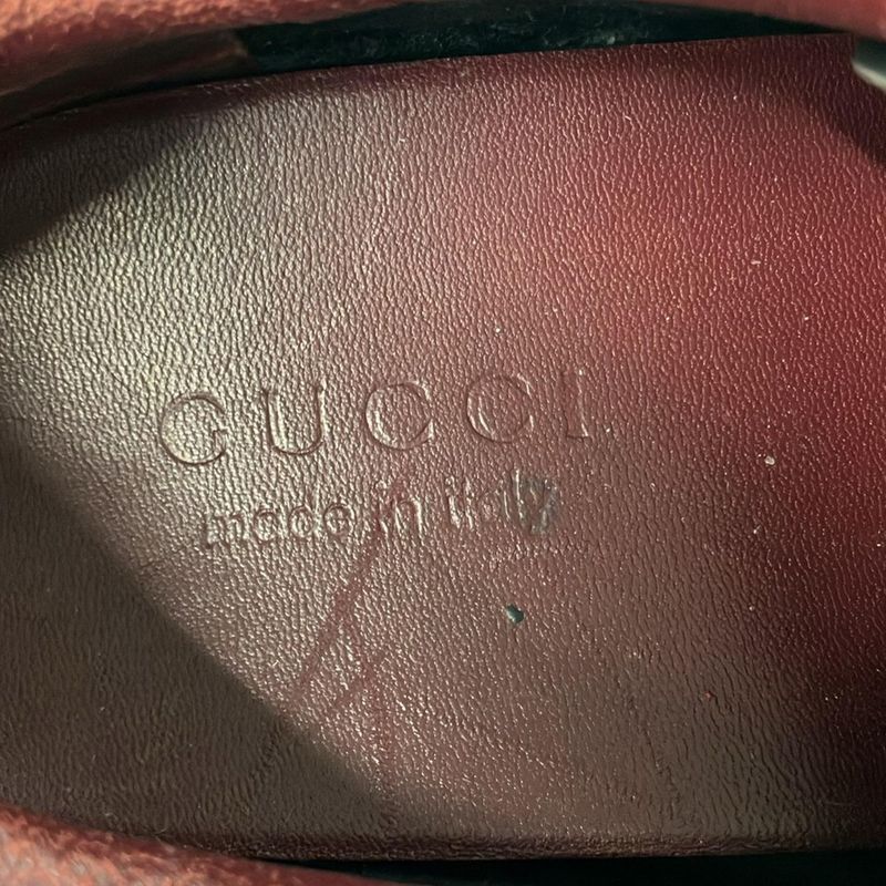 Gucci Sneakers 7.5 Gold Bordeaux