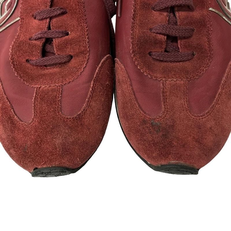Gucci Sneakers 7.5 Gold Bordeaux