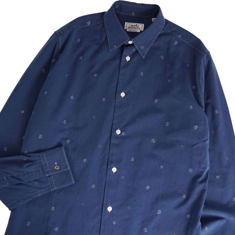 Hermes Shirt Long Sleeve Denim Cotton