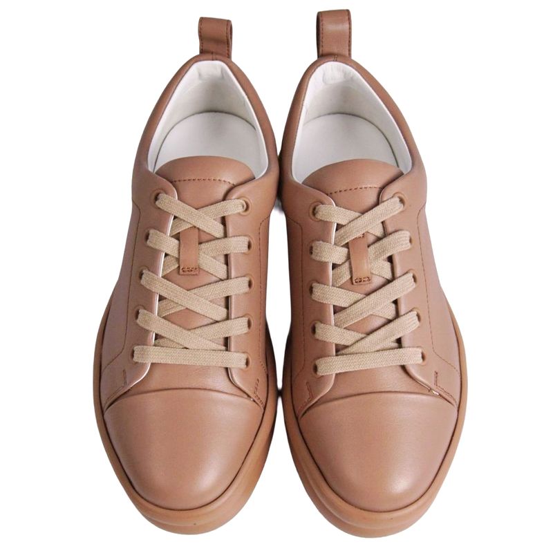 Hermes Sneakers Happy Leather Pink Beige