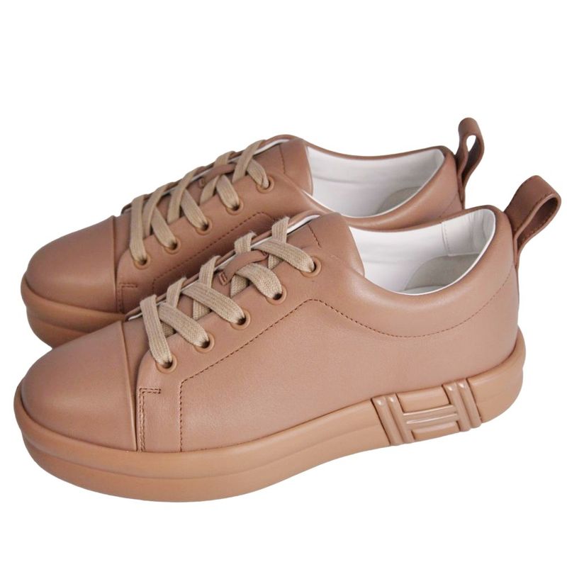 Hermes Sneakers Happy Leather Pink Beige