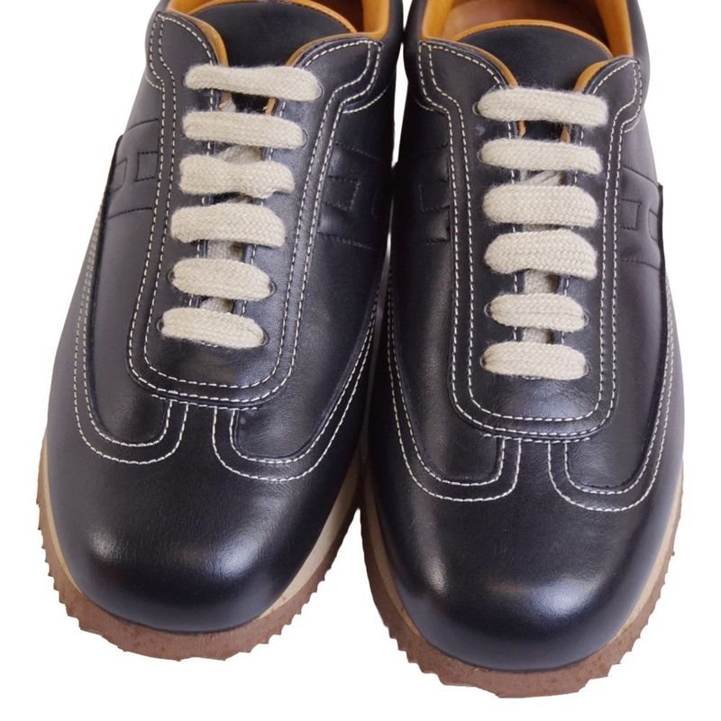 Hermes Sneakers Low Cut Logo Quick Leather