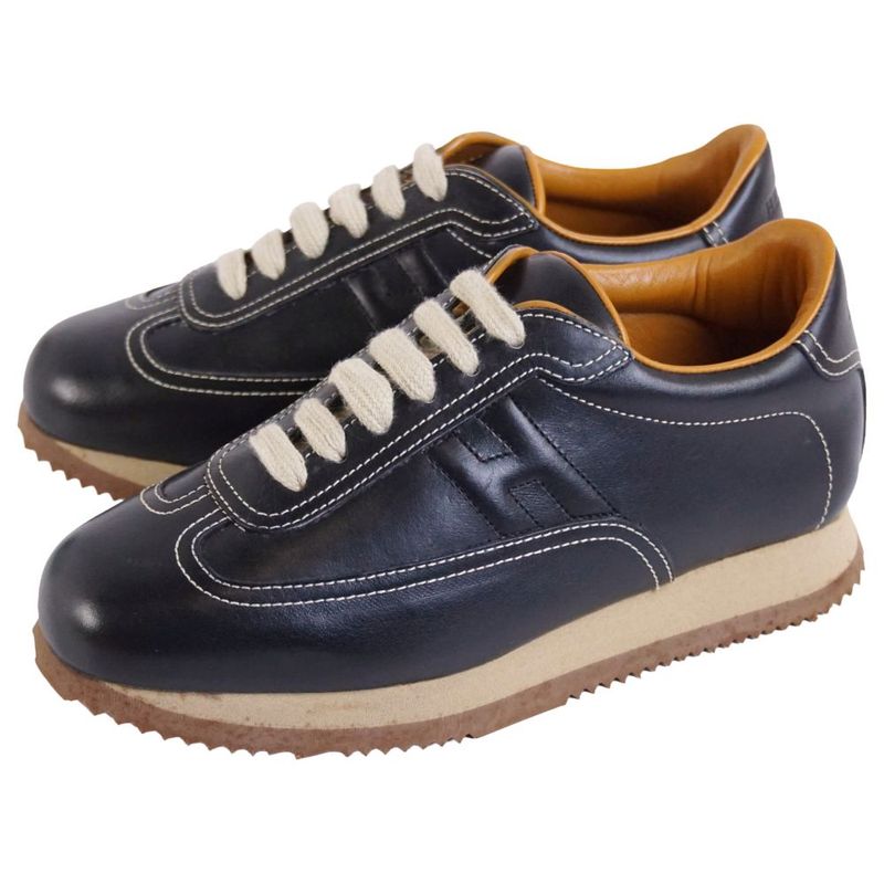 Hermes Sneakers Low Cut Logo Quick Leather