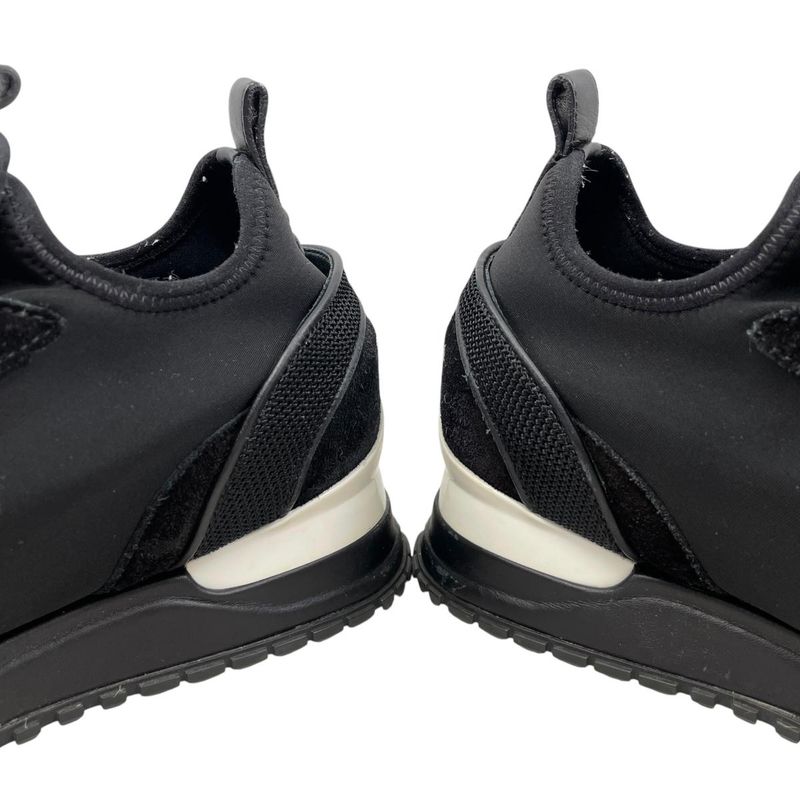 Louis Vuitton Sneakers Run Away 36.5 LV Circle Logo Suede Mesh Black