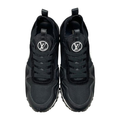 Louis Vuitton Sneakers Run Away 36.5 LV Circle Logo Suede Mesh Black