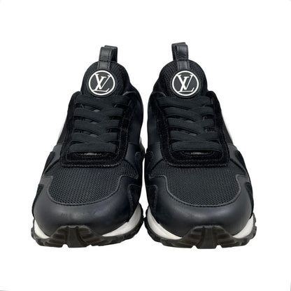 Louis Vuitton Sneakers Run Away 36.5 LV Circle Logo Suede Mesh Black