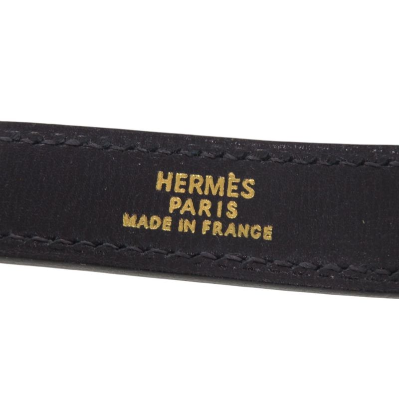 Hermes Glove Holder Box Calf Navy Gold Charm
