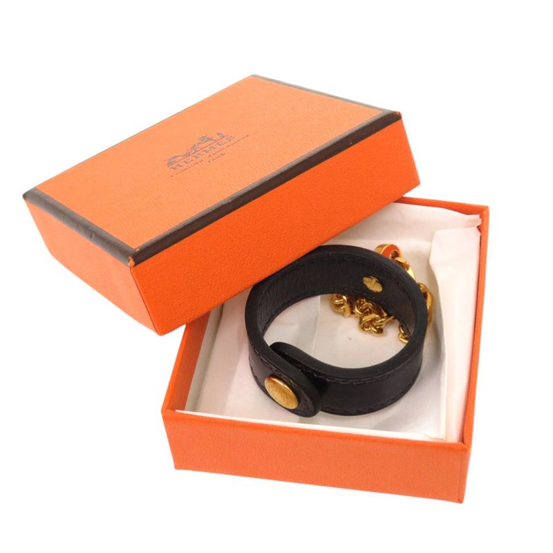 Hermes Glove Holder Box Calf Navy Gold Charm