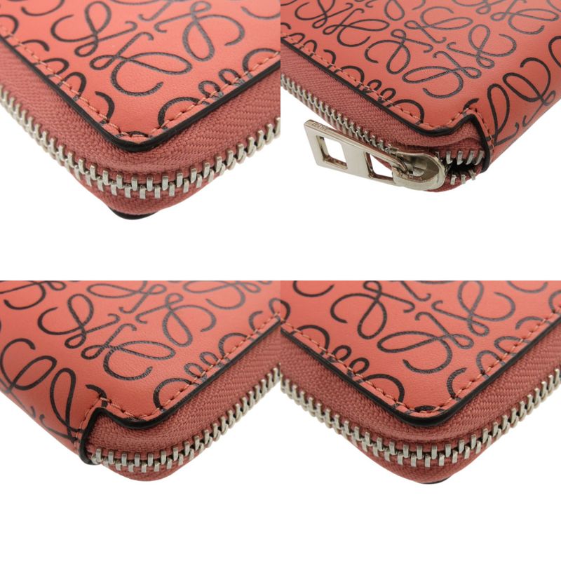 Loewe Anagram Leather Pink Bifold Wallet Black