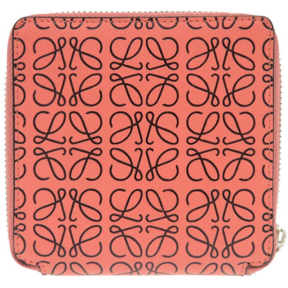 Loewe Anagram Leather Pink Bifold Wallet Black