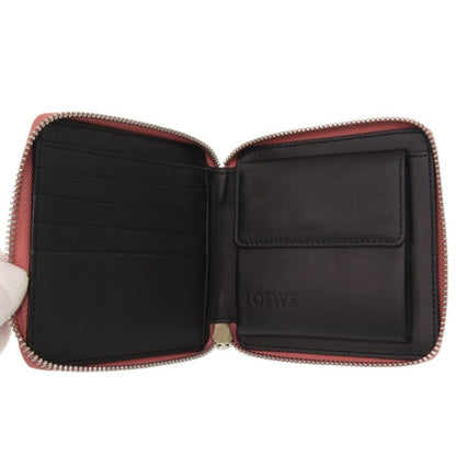 Loewe Anagram Leather Pink Bifold Wallet Black