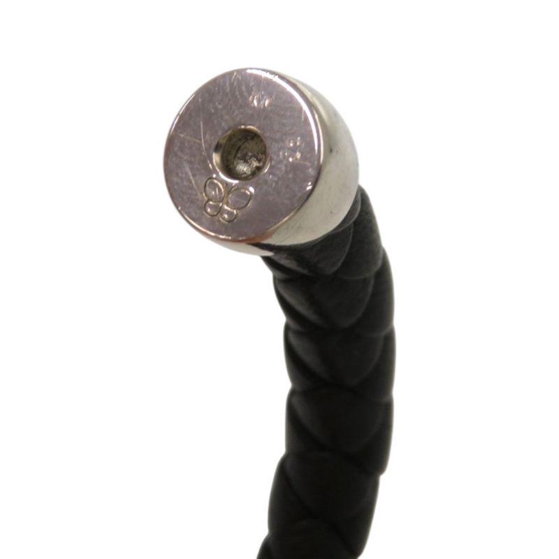 Bottega Veneta Intrecciato Leather Black Bracelet