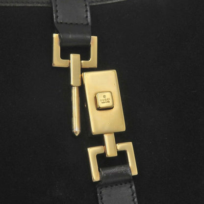 Gucci Jackie 001 Shoulder Bag Suede Leather Black