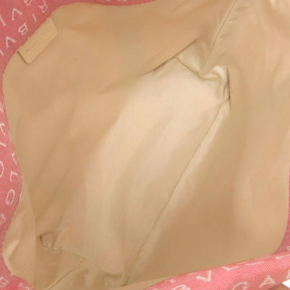 Bvlgari Logomania Tote Canvas Leather Pink