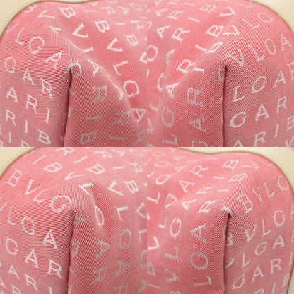 Bvlgari Logomania Tote Canvas Leather Pink