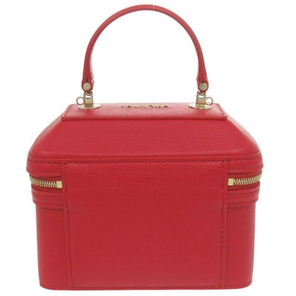 Bvlgari 2-Way Serpenti Leather Red Vanity Bag Handbag