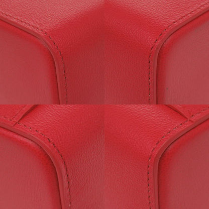 Bvlgari 2-Way Serpenti Leather Red Vanity Bag Handbag