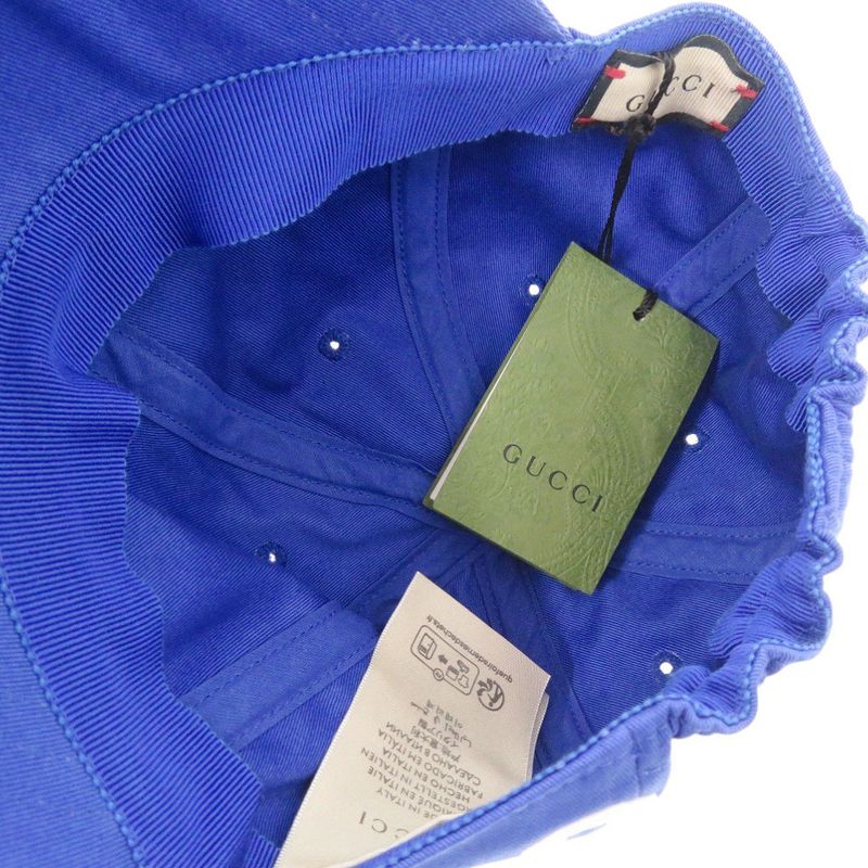 Gucci Cotton Blue Hat Cap