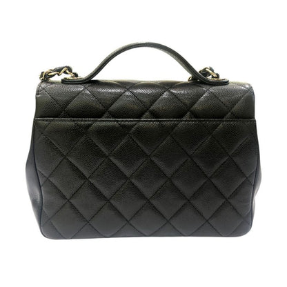 Chanel Shoulder Bag Business Affinity Caviar Leather Black