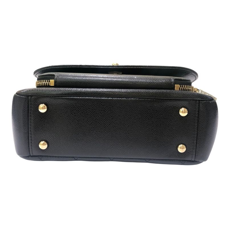 Chanel Shoulder Bag Business Affinity Caviar Leather Black