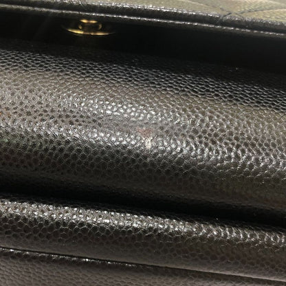 Chanel Shoulder Bag Business Affinity Caviar Leather Black
