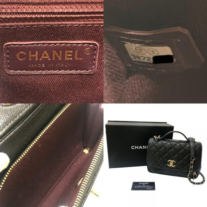 Chanel Shoulder Bag Business Affinity Caviar Leather Black