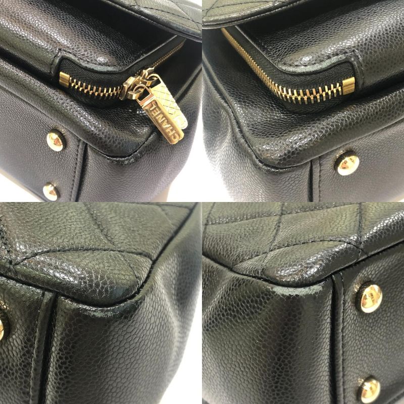 Chanel Shoulder Bag Business Affinity Caviar Leather Black