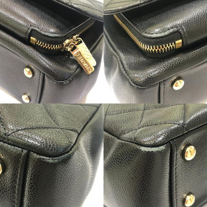 Chanel Shoulder Bag Business Affinity Caviar Leather Black