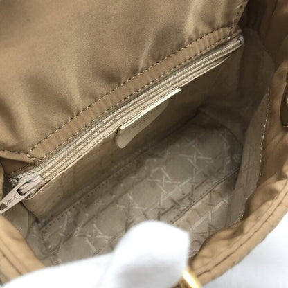Dior Lady Cannage Nylon Canvas 2-Way Mini Small Shoulder Bag Beige