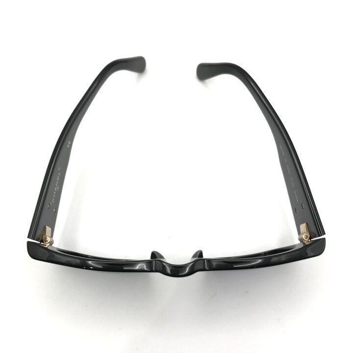 Chanel CC Logo Gold Sunglasses Eyewear Black