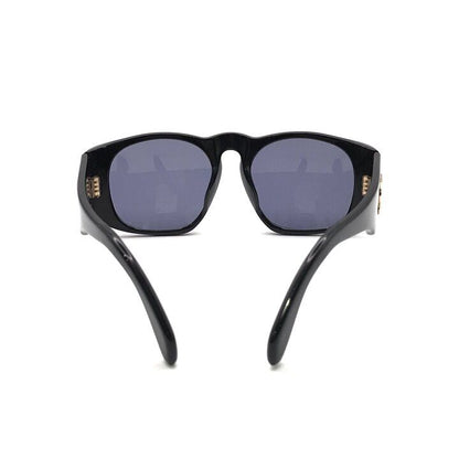 Chanel CC Logo Gold Sunglasses Eyewear Black