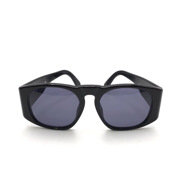 Chanel CC Logo Gold Sunglasses Eyewear Black