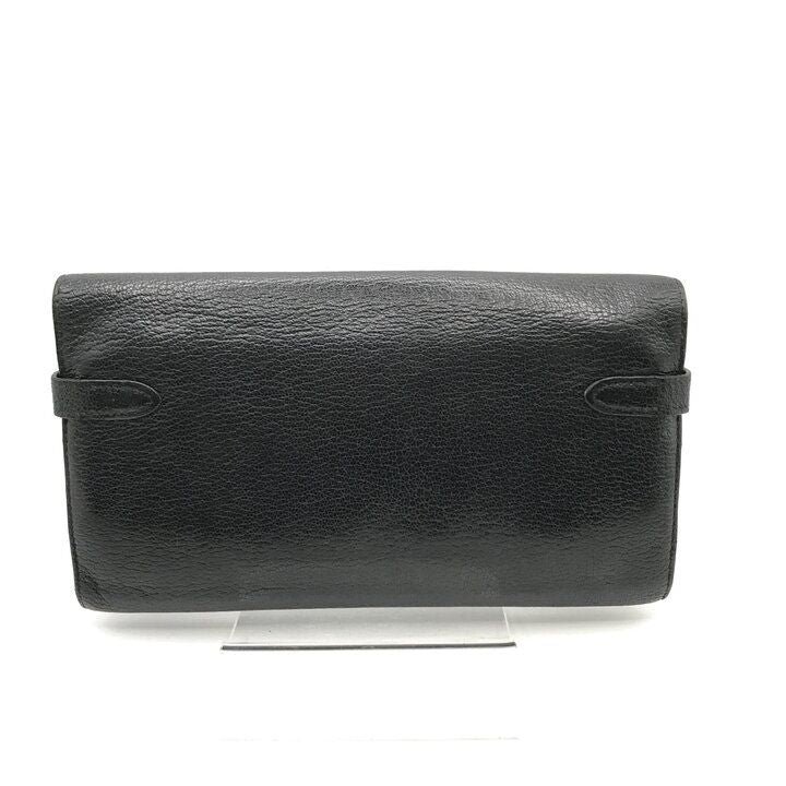 Hermes Kelly Turnlock Leather Wallet Black