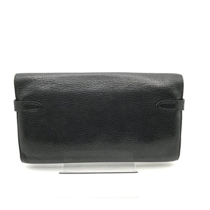 Hermes Kelly Turnlock Leather Wallet Black