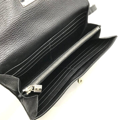 Hermes Kelly Turnlock Leather Wallet Black