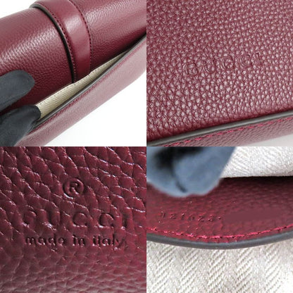 Gucci Shoulder Bag 2-Way Grain Leather Ancora Red