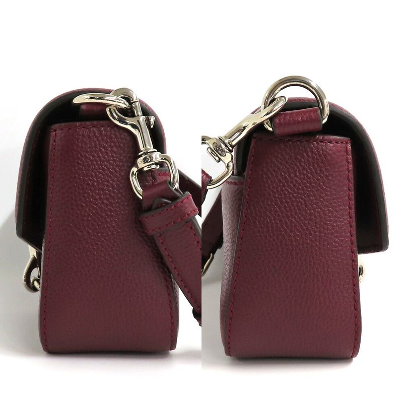 Gucci Shoulder Bag 2-Way Grain Leather Ancora Red