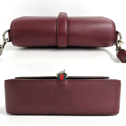 Gucci Shoulder Bag 2-Way Grain Leather Ancora Red