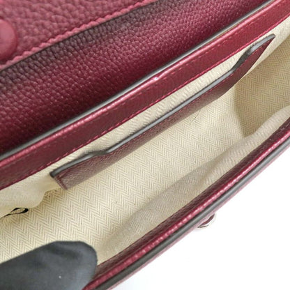 Gucci Shoulder Bag 2-Way Grain Leather Ancora Red