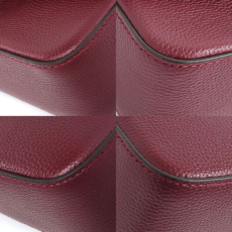 Gucci Shoulder Bag 2-Way Grain Leather Ancora Red